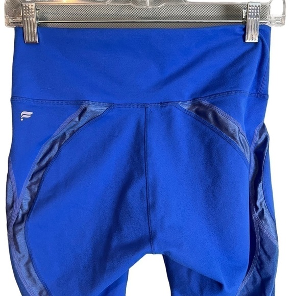 Fabletics Define PowerHold High Waisted Mesh Panel Leggings Blue Lapiz Small EUC - Picture 6 of 10